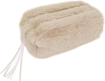Trousse Kangaro - galaxy girl - fourrure rose - deux compartiments - k-pm420038