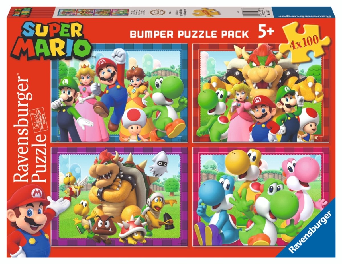 Ravensburger 4in1 Puzzle Super Mario 4x100 Pièces