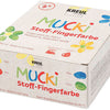 Creativ Company Muck Dinger Paint bleu vert rouge jaune, 4x150 ml