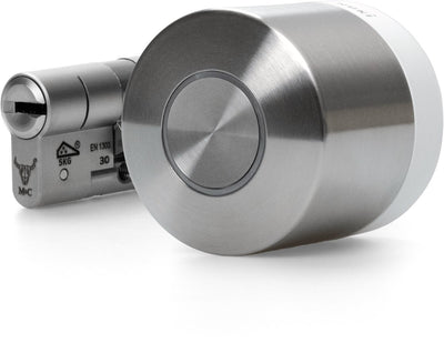 Nuki smart lock ultra - serrure de porte intelligente avec WiFi - déverrouillage automatique, mode nuit Lock 'n' Go - fonctionne avec Google, Alexa Apple - incl. Cylindre Skg - taille de cylindre 30 30 mm
