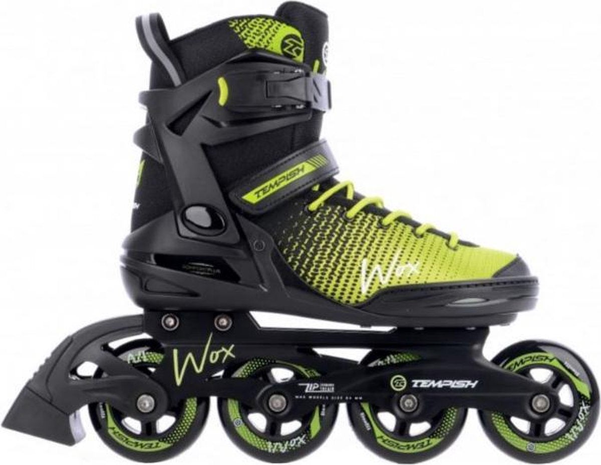 Tempish wox 84 rollers en ligne adultes – roues 4x84mm – rollers fitness – noir vert – taille 38