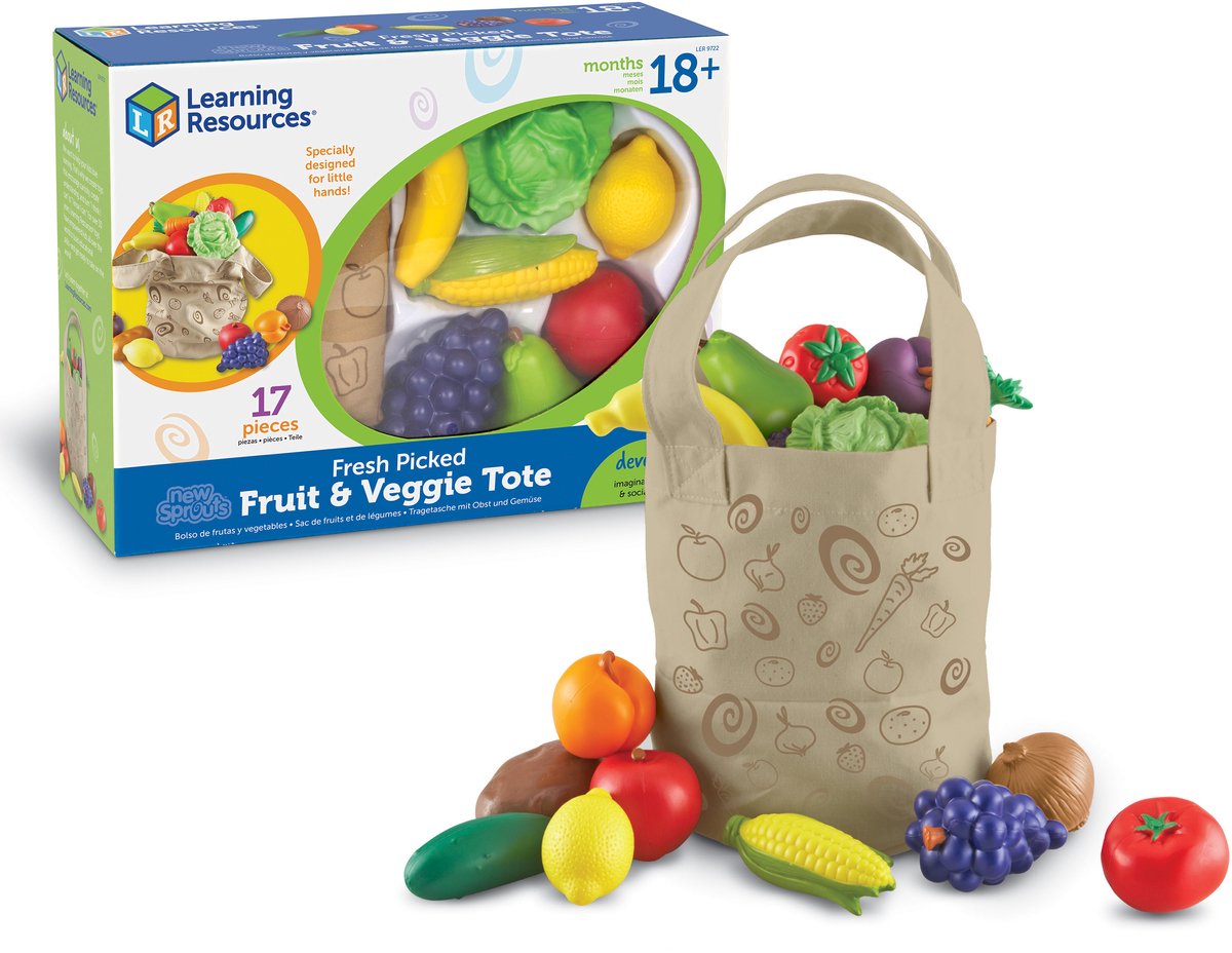 Sac de fruits et légumes jouet ressources d'apprentissage - jeu de rôle éducatif. - 3+