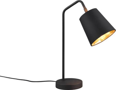 Rl live your light reality buddy - lampe de table - lampe de bureau - noir mat - excl. 1x e27 40w - interrupteur à cordon - rotatif