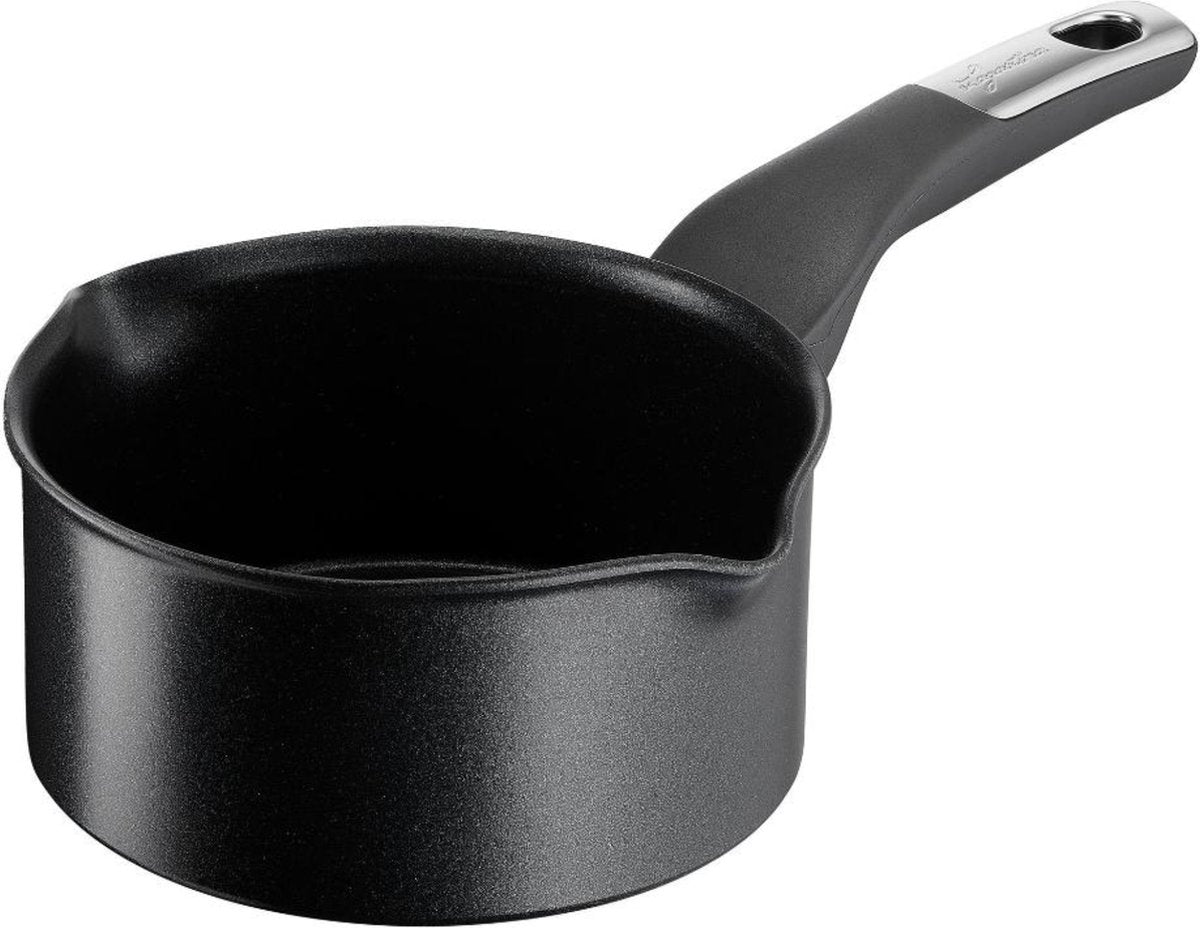 Lagostina - unlimited nero - casserole avec bec verseur - 16cm - induction