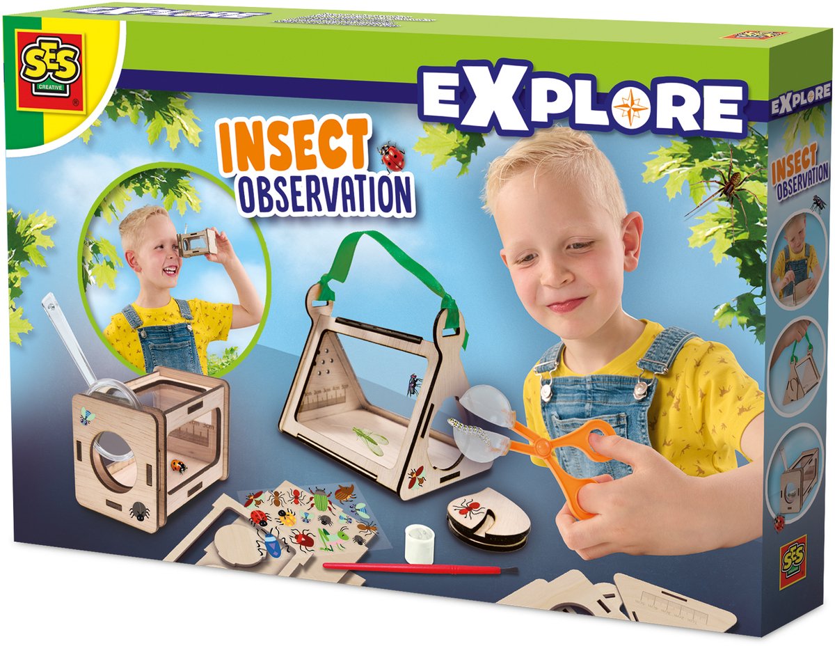 Ses observation créative des insectes - jouets d'extérieur - découverte des insectes - pour les enfants à partir de 5 ans - 16 stickers