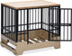 Designed by lotte banc cage pour chien meuble quirine - panier pour chien - avec tiroir - métal bois - m - 81x57x71 cm