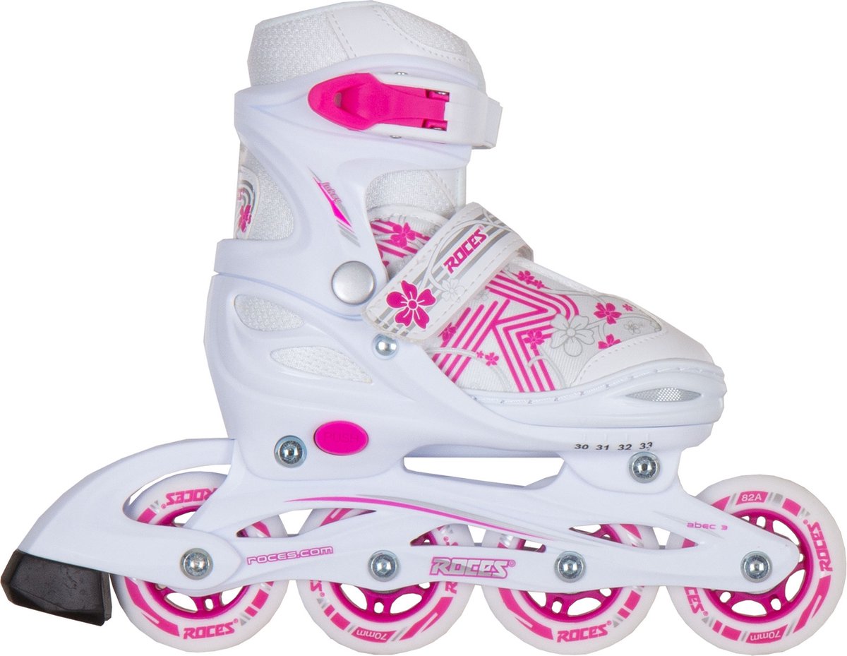 patins à roues alignées Jokey 3.0 botte souple 82A blanc rose taille 38-41