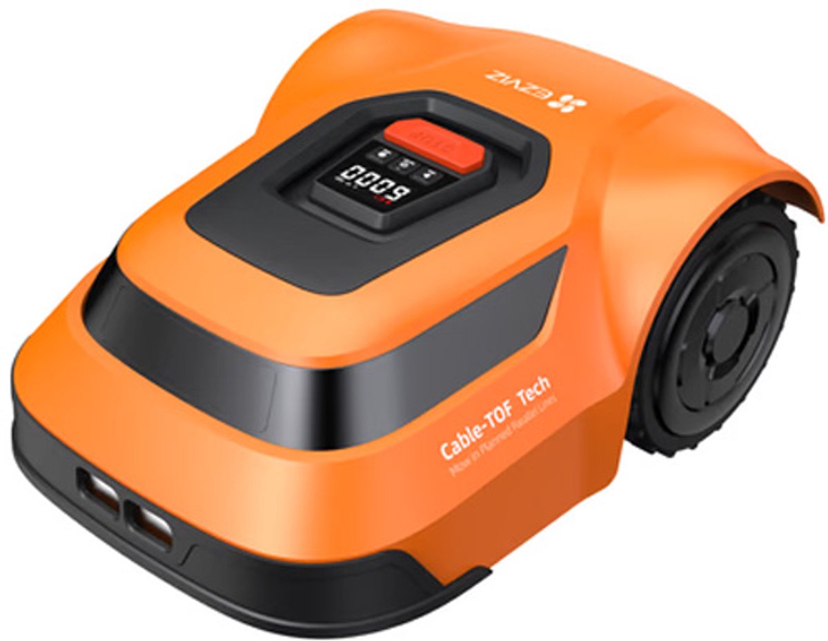 Robot tondeuse Ezviz rm600 - robot tondeuse intelligent avec application - automatique et silencieux - adapté jusqu'à 600 m² - résistant aux intempéries - auto-chargeable