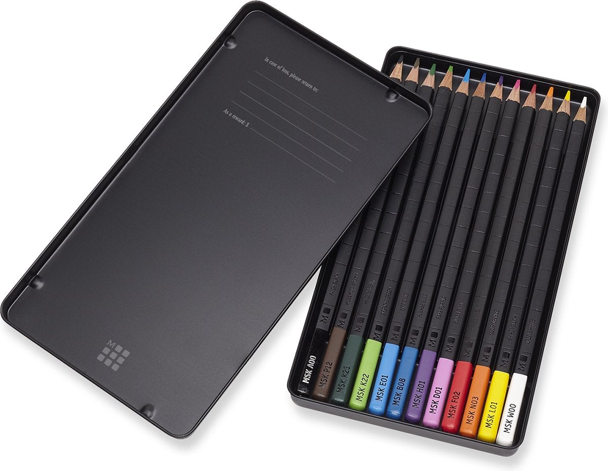 Crayons de couleur aquarelle Moleskine - lot de 12