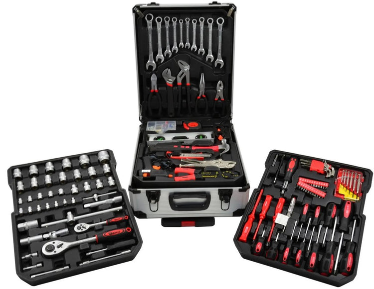 Jeu d'outils Geko - 187 pièces - chrome vanadium - étui pratique - comprenant cliquet et clés