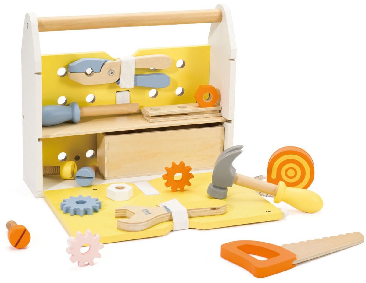 Classic World World Wooden Toolbox moderne, 27dlg.