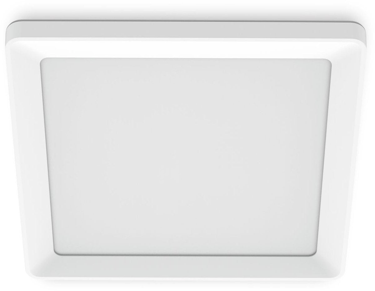 Philips LED Plafonnier Philips Valen - avec télécommande - technologie d'éclairage warmglow : tamisez votre lampe pour une couleur de lumière plus chaude - 13w - éclairage LED - lumière blanc extra chaud à froid : 2200k-6500k - carré - blanc