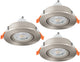 Spot encastrable Eglo barranco - gu10 - ø 9 cm - gris - lot de 3 pièces - inclinable