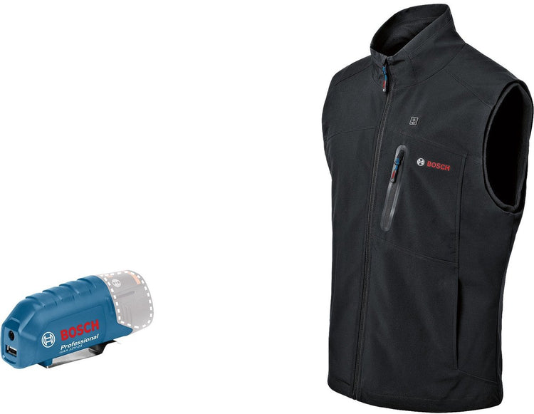 Bosch ghv - batterie 12 + 18v xa - veste chauffante - noir - taille XL