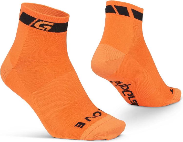 Gripgrab - chaussettes de cyclisme d'été coupe basse classiques 1 paire de chaussettes courtes coolmax - orange - unisexe - taille xs (35-38)