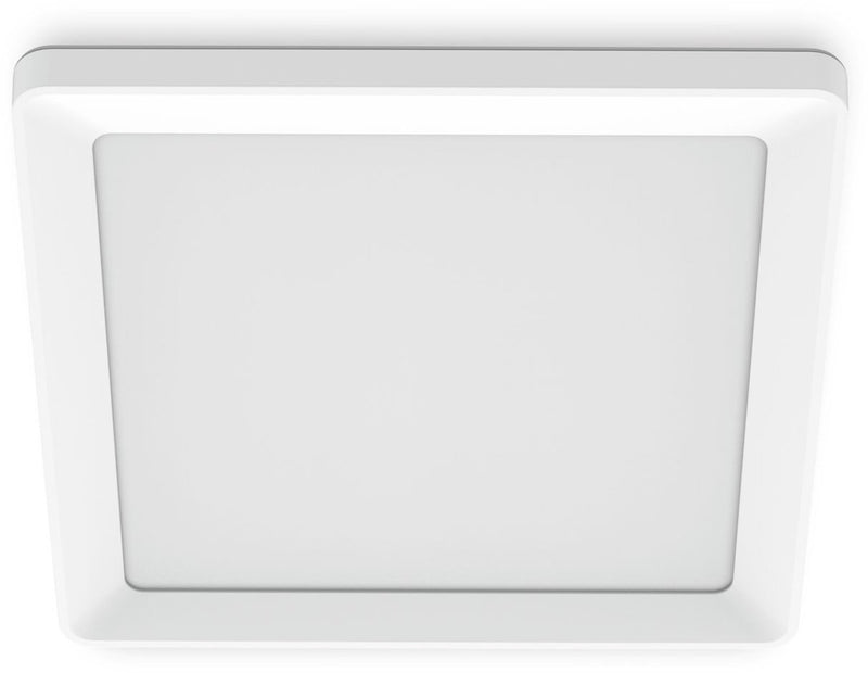 Philips LED Plafonnier Philips Valen - avec télécommande - technologie d'éclairage warmglow : tamisez votre lampe pour une couleur de lumière plus chaude - 13w - éclairage LED - lumière blanc extra chaud à froid : 2200k-6500k - carré - blanc