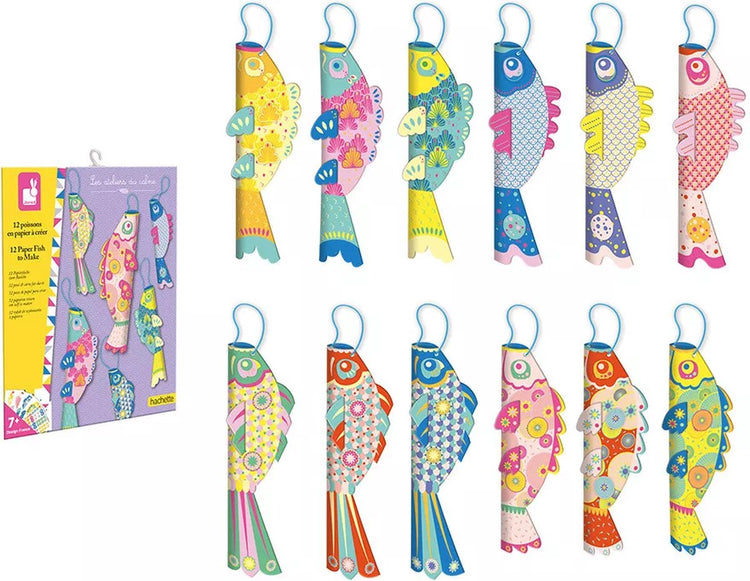 Janod - les ateliers du calme - kit bricolage pliage poissons en papier