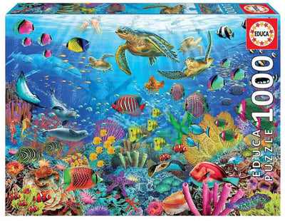 Educa - puzzle - tortues au paradis - 1000 pièces - puzzle pour adultes