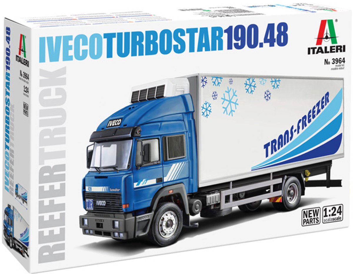Camions en kit de construction modèle Italeri - 3964 camion frigorifique iveco turbostar 190.48 - camion italien en plastique - 1:24 - construction de modèles