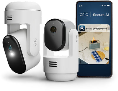 Kit Arlo essential3 PTZ - kit de sécurité pour l'intérieur, l'extérieur, 2 caméras (2k)