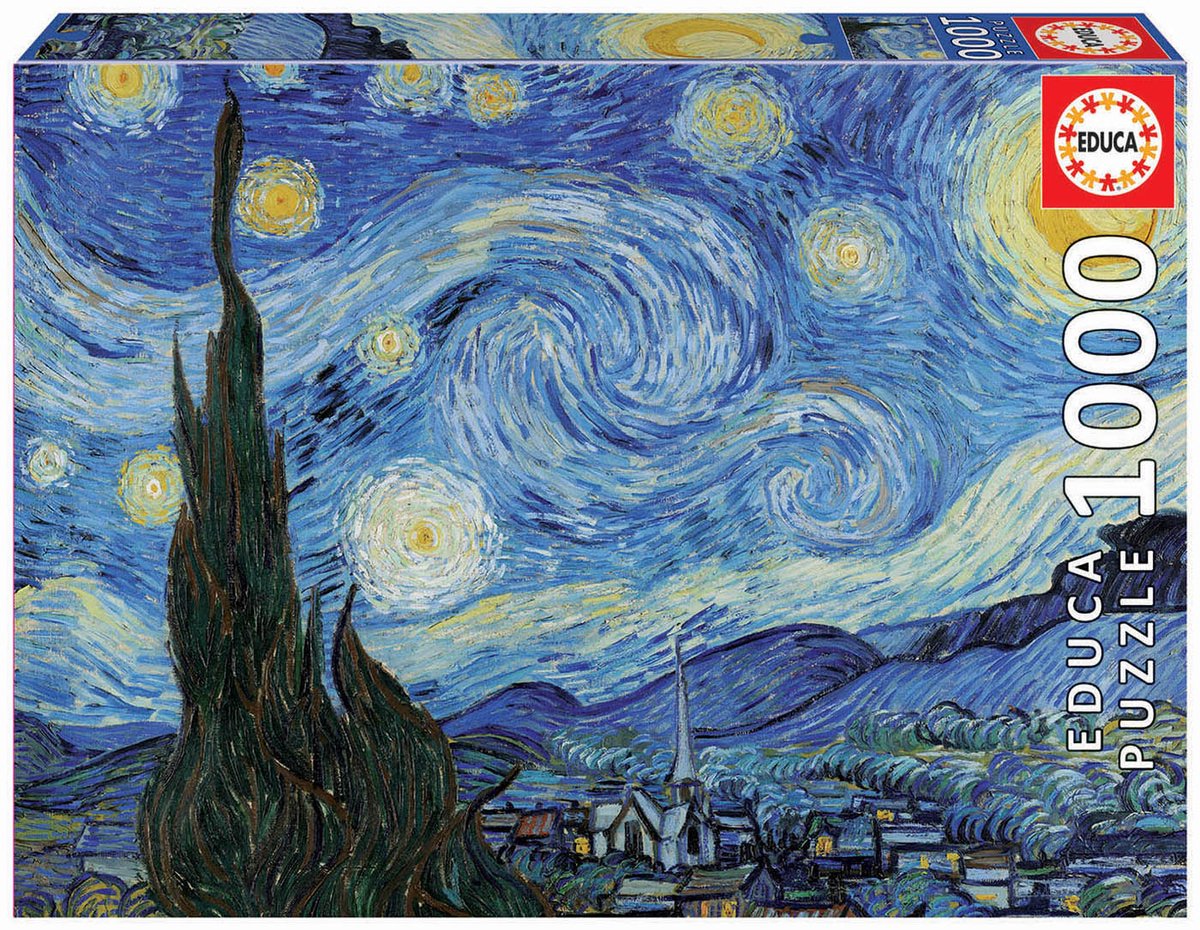 Educa - puzzle - 1000 pièces - vincent van gogh - nuit étoilée