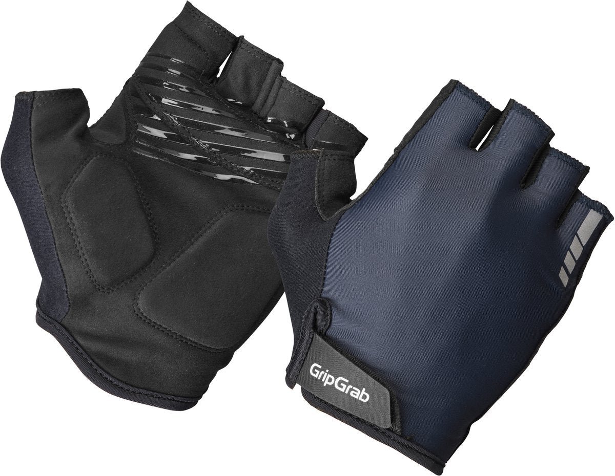 Gripgrab - gants de cyclisme d'été à doigts courts rembourrés ride avec rembourrage - unisexe - bleu marine