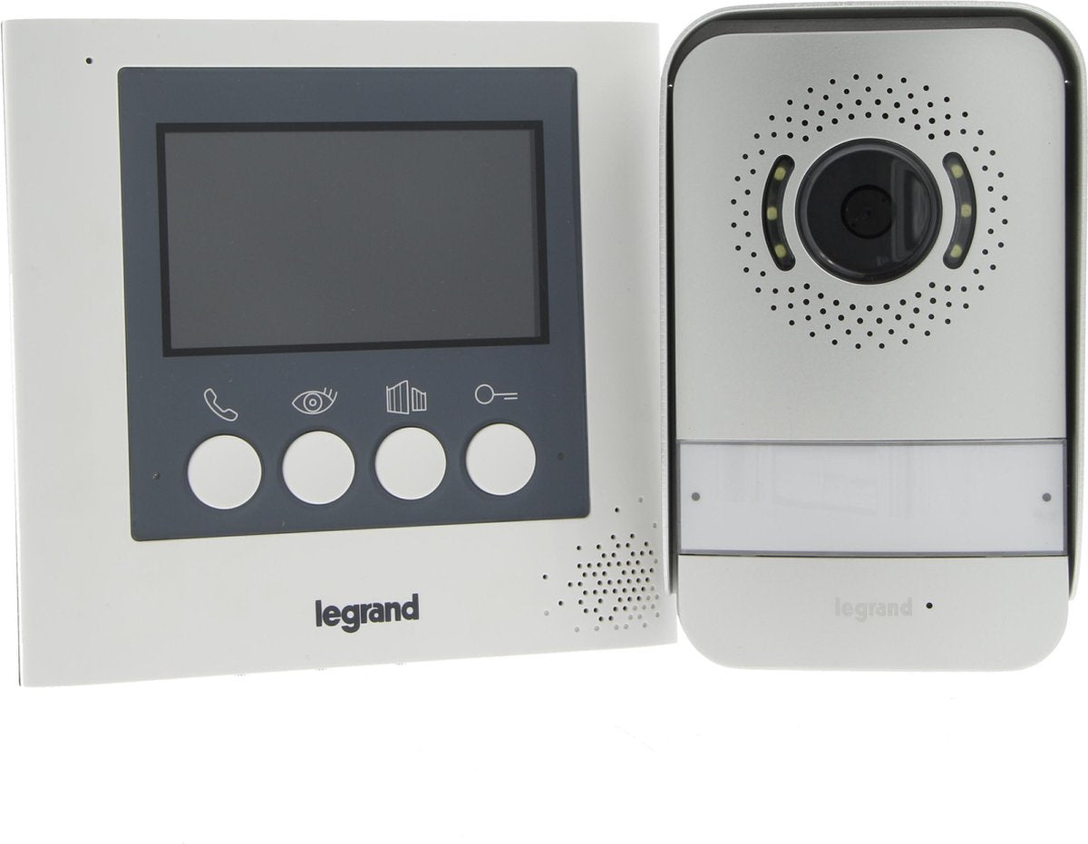 Système de visiophonie Legrand 360° - gris - écran 4,3 couleurs