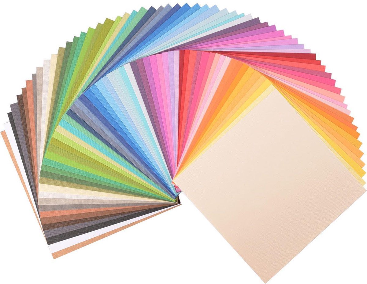 Papier cartonné créatif Florence Vaessen, papier cartonné robuste 216g, 15 x 15 cm - différentes couleurs