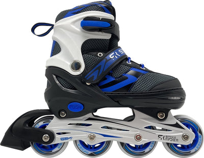 Skates pour enfants bleu noir, taille 29-32