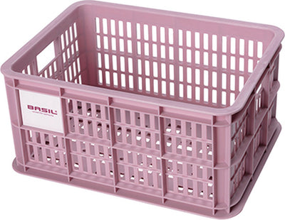 Basil Fietskrat S - Small - 17,5 litres - rose