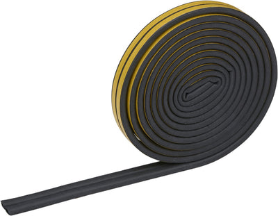 Kinzo accessoires coupe-froid – 2 pièces – coupe-froid autocollant de type D – caoutchouc EPDM – 300 cm – noir