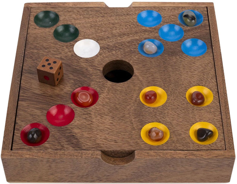 Jeu de pierres précieuses en bois de noyer - 2 à 6 joueurs