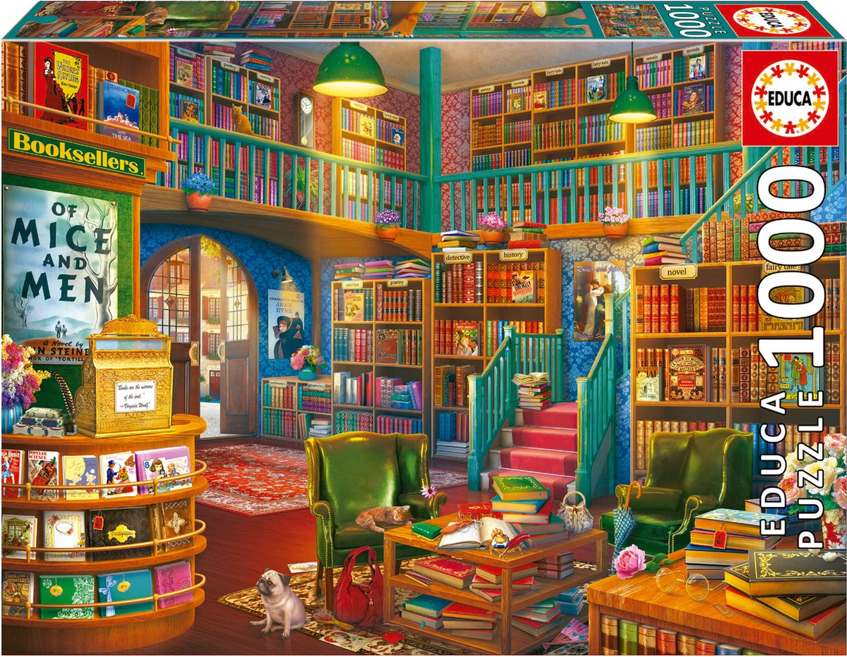 Bibliothèque Educa borras educa - puzzle - 1000 pièces - Cadeaux Sinterklaas