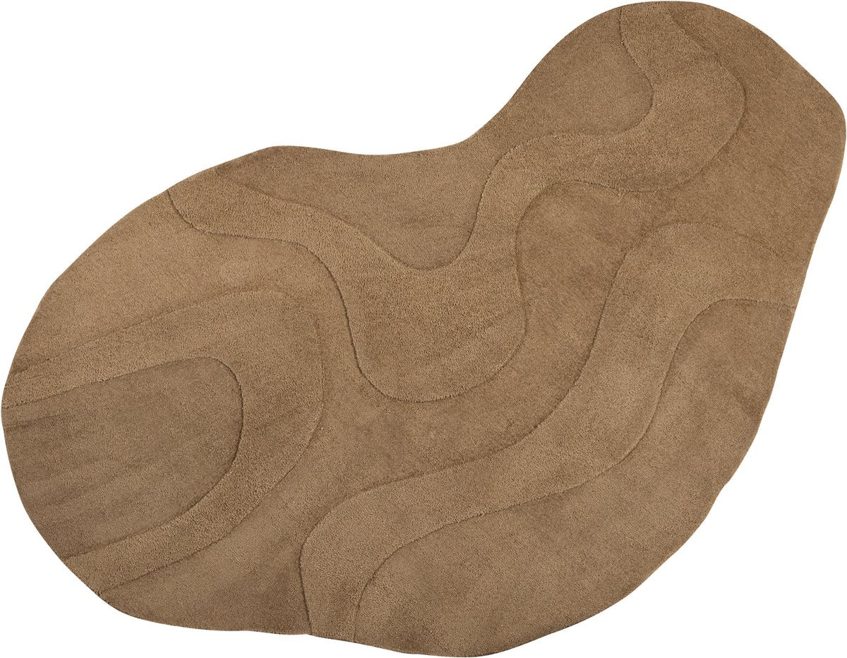 Tapis Woood alya - polyester - marron - 1x170x240