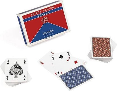 Cartes à jouer Italie Ramino carton rouge bleu 110 pièces