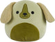 Squishmallows - brad - retriever vert avec ventre pelucheux - peluche 19cm