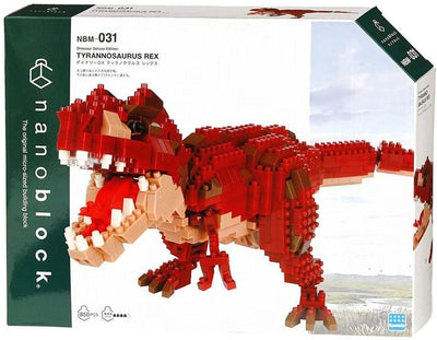 Bandai - nanoblock - figurine de dinosaure - tyrannosaure rex deluxe - figurine en brique 850 pièces - modèle d'assemblage de jeu de construction - kit de construction jouets enfants 12+ adolescents adultes - nbc031