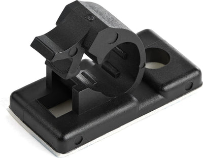 Startech .com 100 clips de gestion de câbles autocollants, 5,5 mm, noirs, gestion des câbles d'ordinateur de bureau réseau Ethernet, supports de câbles adhésifs, pince auto-adhésive, nylon, classement au feu ul 94v-2