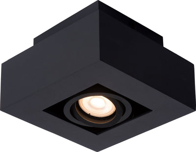 Lucide xirax - spot de plafond (plafonnier) - led dim to warm - gu10 - 1x5w 2200k 3000k - noir