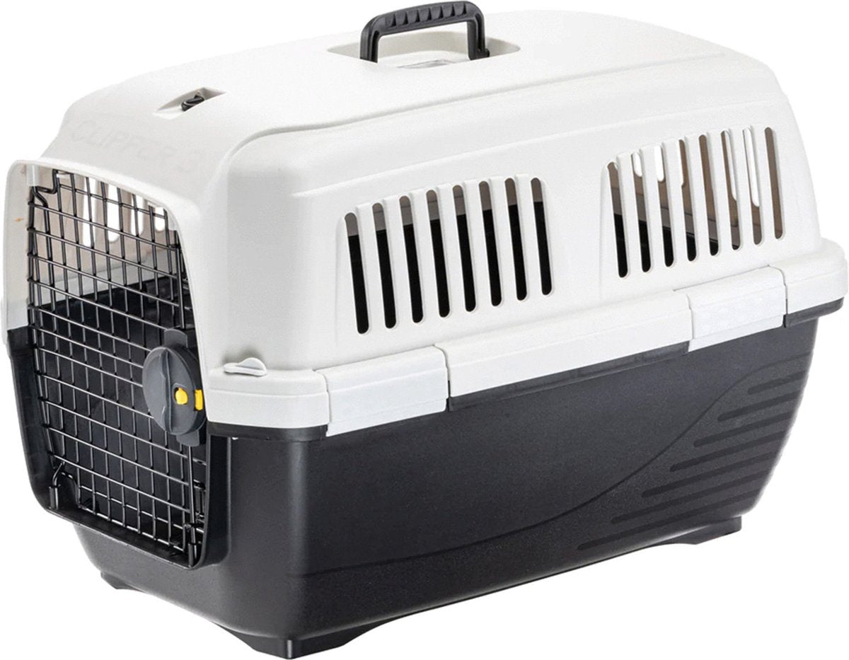 Ferplast panier de voyage clipper 3 - boîte de transport pour chat - 64x43x43 cm noir