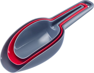 Westmark set de cuillères doseuses, 3 pièces, volume : 50 100 150 ml, plastique, sans BPA, trial, rouge anthracite, 90902270