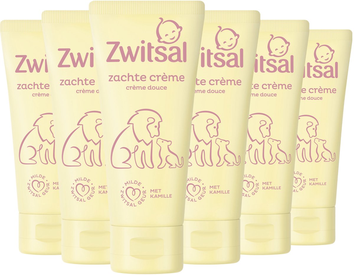 Zwitsal - crème douce - bébé - 6 x 100 ml