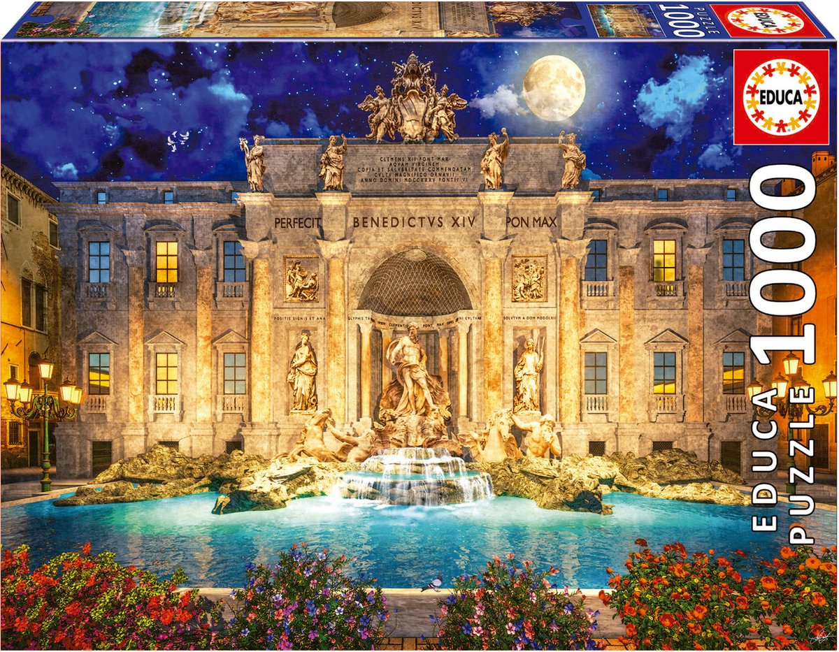 Educa - puzzle - 1000 pièces - fontaine de Trevi - puzzle