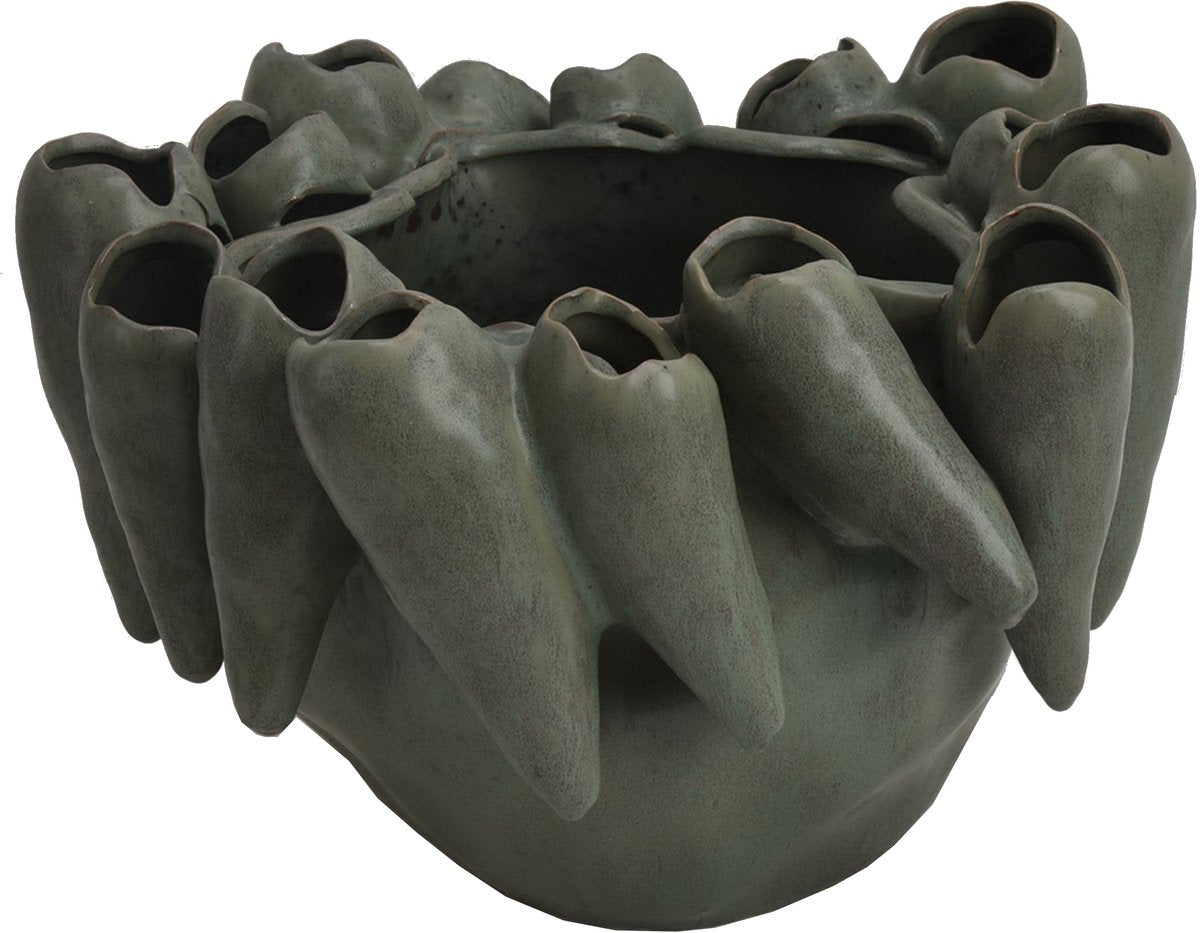Vase collection Hd faïence vert 39x35,5x26cm