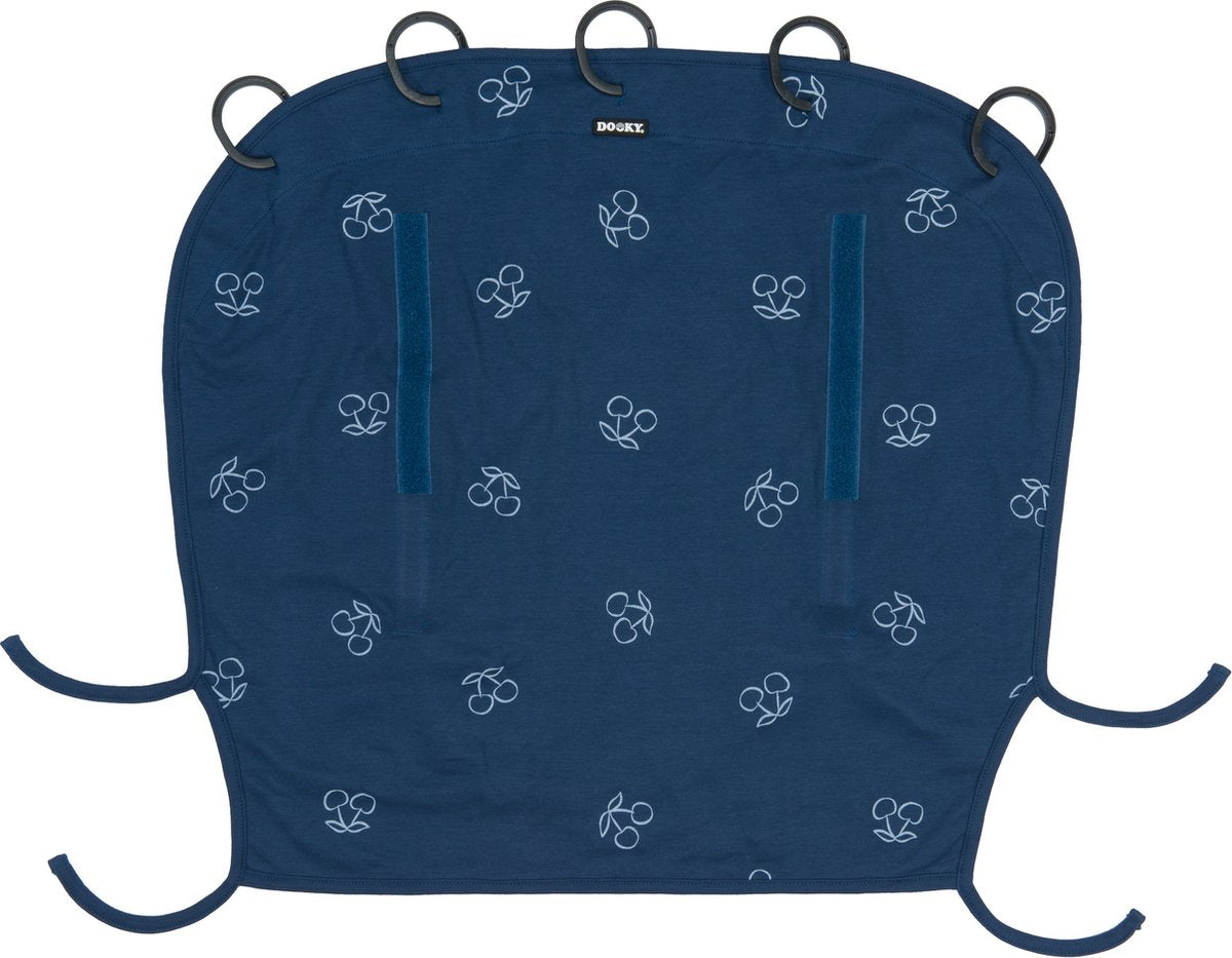 Dooky housse pare-soleil universelle pour poussette - protection UV pour votre enfant - poussette pare-soleil - bleu cerise