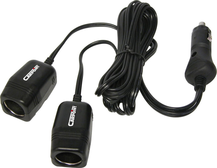 Boîte allume-cigare 2 voies Carpoint – 12v 10a – câble de 2 mètres – homologué CE – double connexion – pour accessoires de voiture