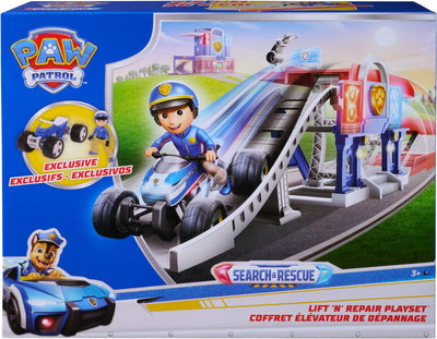 Paw Patrol - Search Rescue - Ensemble de jeu Lift 'n' Repair de 76 cm avec figurine Ryder et véhicule - ensembles de jeu