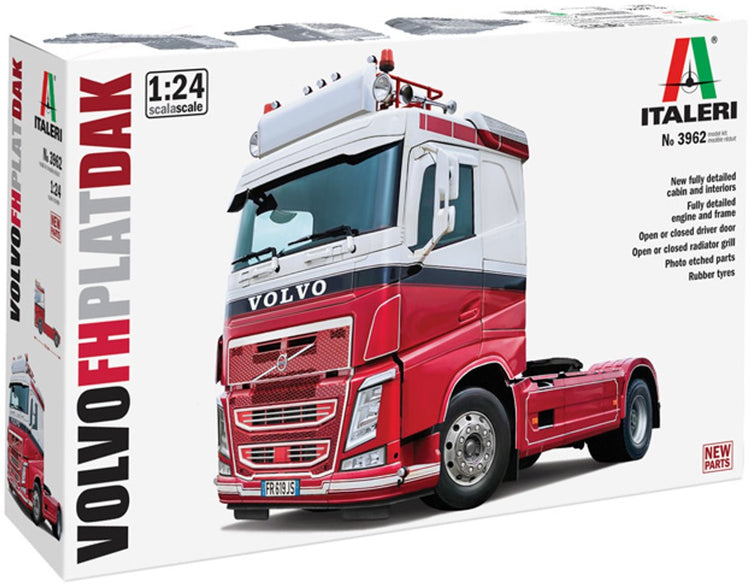 Italeri modélisme kit camions - 3962 volvo fh4 camion 4x2 toit plat plastique - 1:24 - modélisme