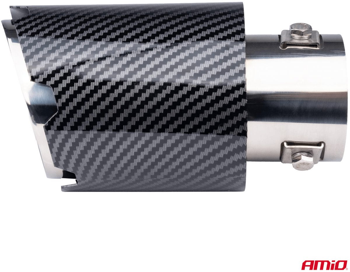 Amio silencieux d'échappement pièce décorative pièce de couplage en acier inoxydable 89mm carbone
