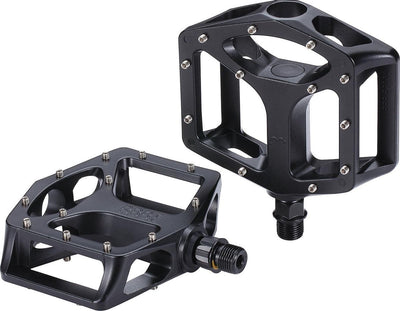 Bbb cycling mountainhigh ensemble de pédales de vélo vtt - pédales à plateforme - pédales de VTT antidérapantes - noir mat - pédales de vélo - pédales plates - bpd-32